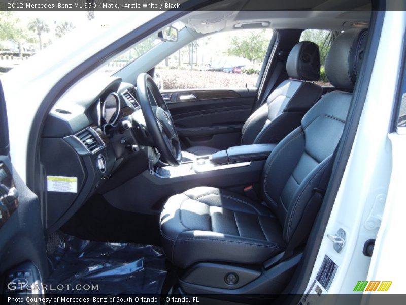Arctic White / Black 2012 Mercedes-Benz ML 350 4Matic