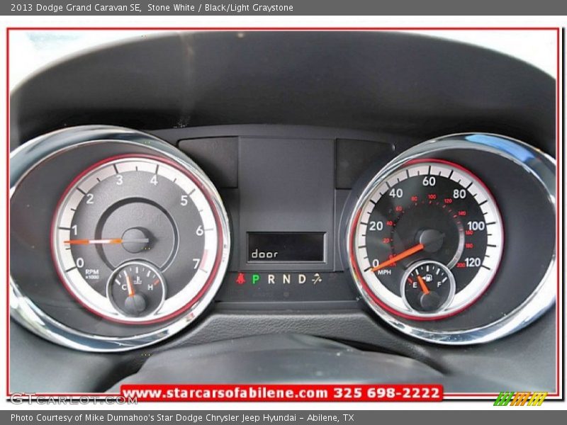Stone White / Black/Light Graystone 2013 Dodge Grand Caravan SE