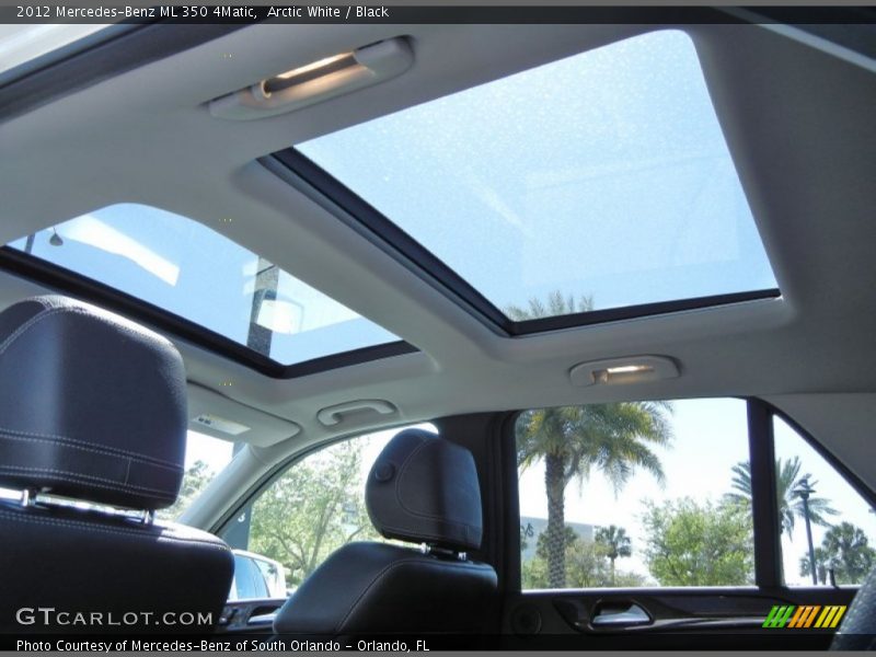 Arctic White / Black 2012 Mercedes-Benz ML 350 4Matic