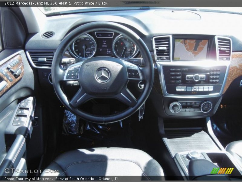 Arctic White / Black 2012 Mercedes-Benz ML 350 4Matic