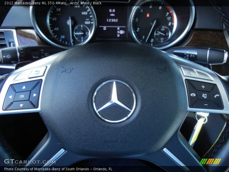 Arctic White / Black 2012 Mercedes-Benz ML 350 4Matic
