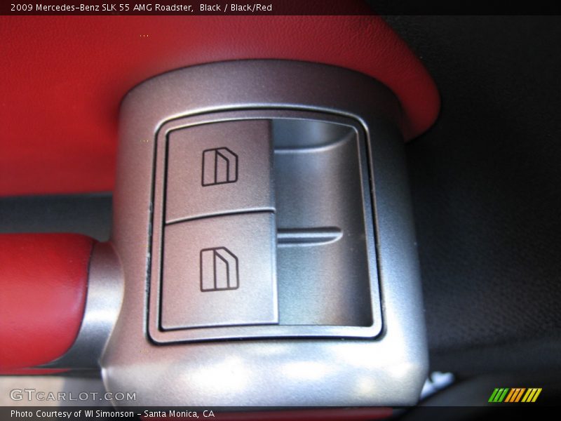 Black / Black/Red 2009 Mercedes-Benz SLK 55 AMG Roadster