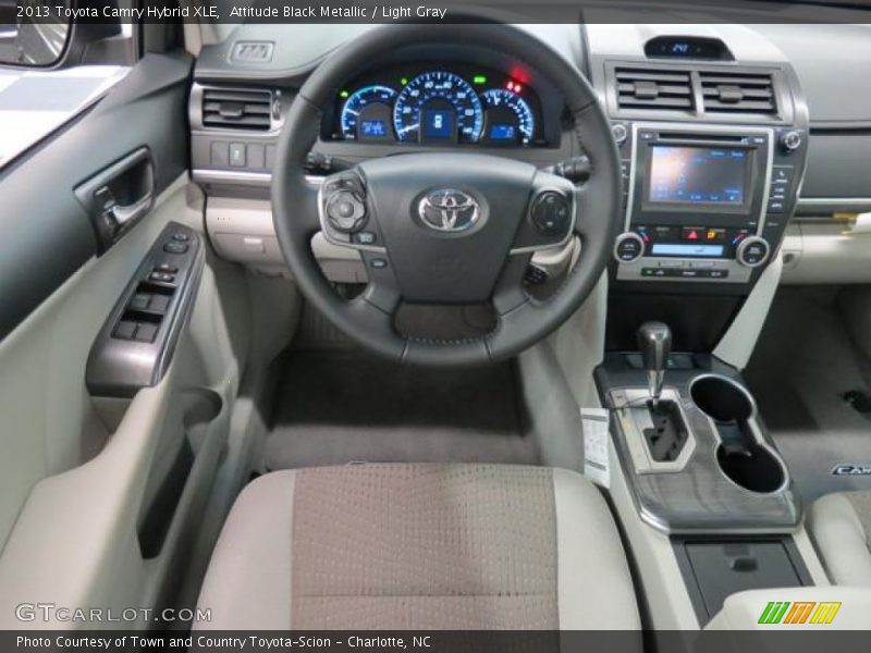 Attitude Black Metallic / Light Gray 2013 Toyota Camry Hybrid XLE