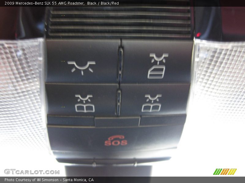 Black / Black/Red 2009 Mercedes-Benz SLK 55 AMG Roadster