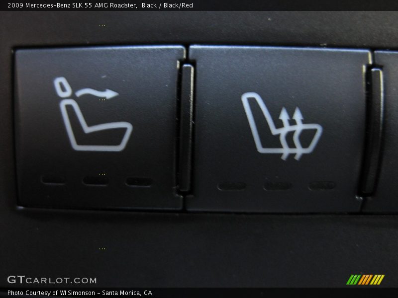 Black / Black/Red 2009 Mercedes-Benz SLK 55 AMG Roadster