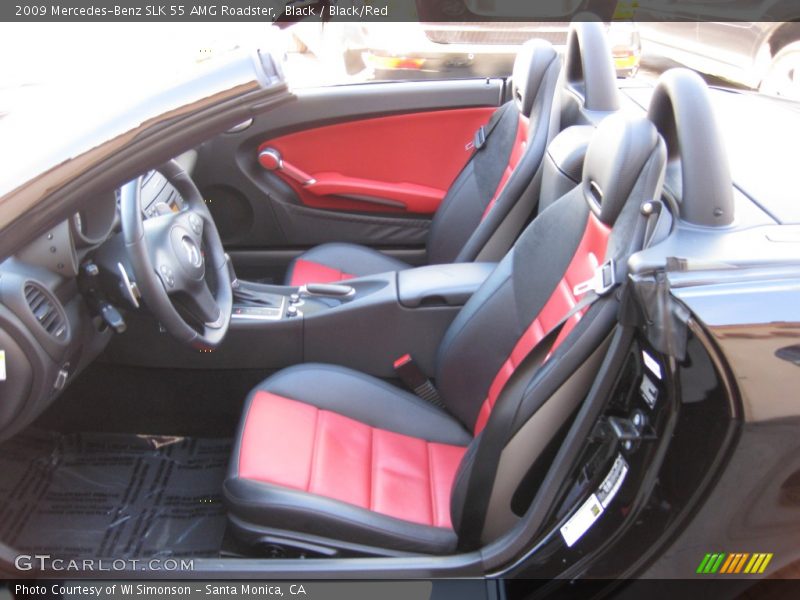  2009 SLK 55 AMG Roadster Black/Red Interior