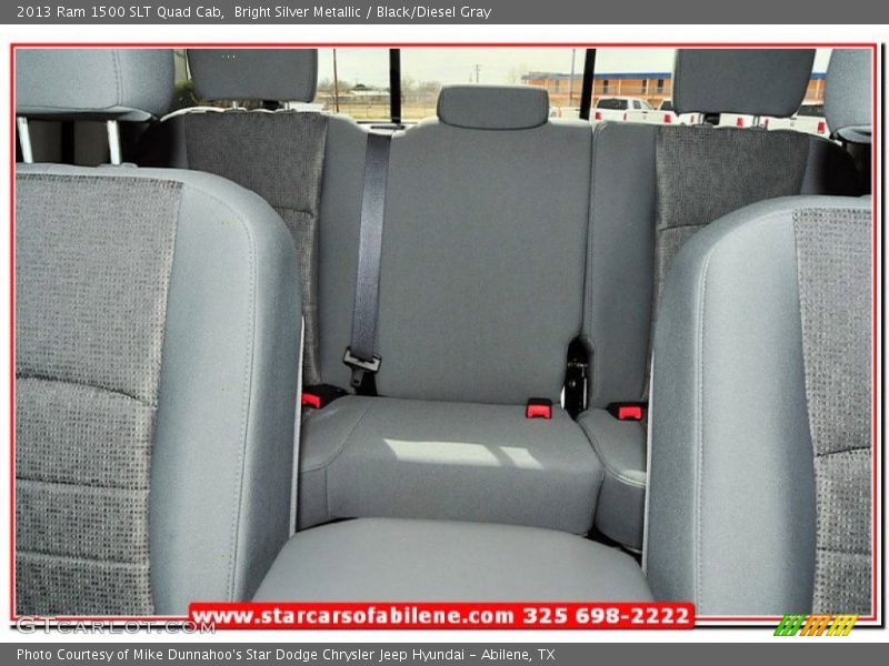 Bright Silver Metallic / Black/Diesel Gray 2013 Ram 1500 SLT Quad Cab