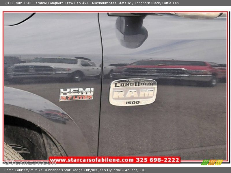 Maximum Steel Metallic / Longhorn Black/Cattle Tan 2013 Ram 1500 Laramie Longhorn Crew Cab 4x4