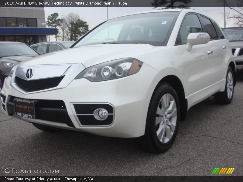 White Diamond Pearl / Taupe 2010 Acura RDX SH-AWD Technology