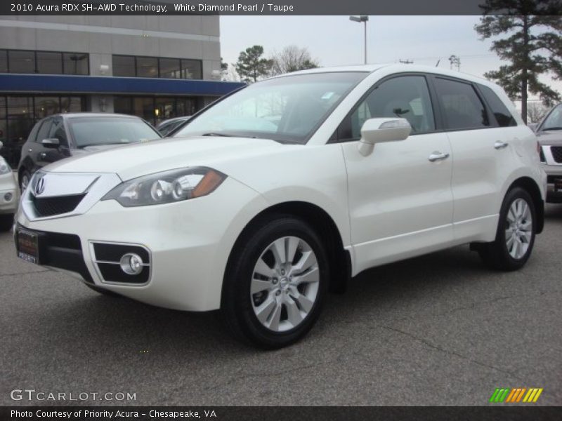 White Diamond Pearl / Taupe 2010 Acura RDX SH-AWD Technology