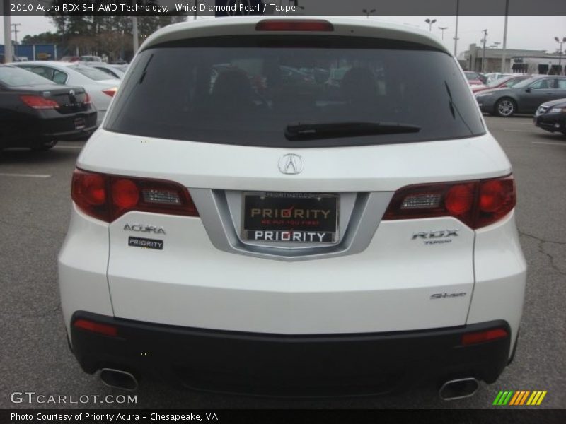 White Diamond Pearl / Taupe 2010 Acura RDX SH-AWD Technology