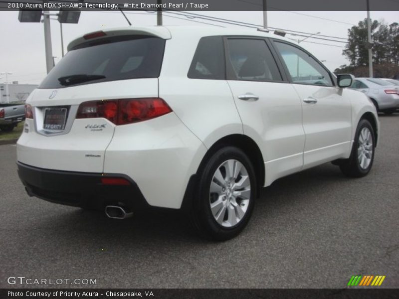 White Diamond Pearl / Taupe 2010 Acura RDX SH-AWD Technology