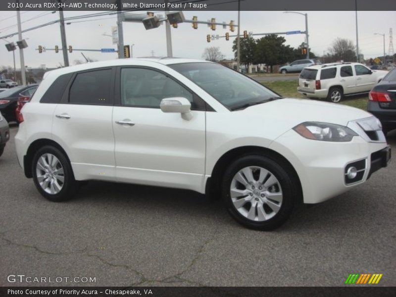 White Diamond Pearl / Taupe 2010 Acura RDX SH-AWD Technology