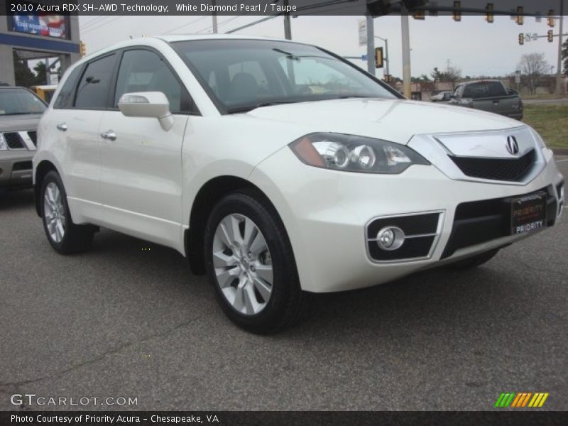 White Diamond Pearl / Taupe 2010 Acura RDX SH-AWD Technology