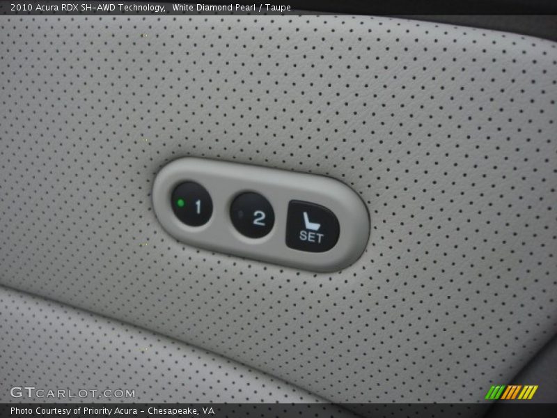 White Diamond Pearl / Taupe 2010 Acura RDX SH-AWD Technology
