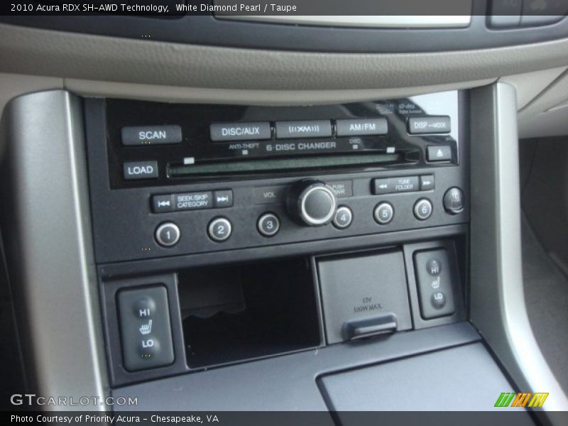 White Diamond Pearl / Taupe 2010 Acura RDX SH-AWD Technology