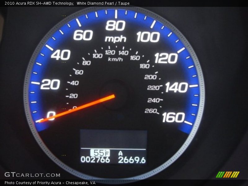 White Diamond Pearl / Taupe 2010 Acura RDX SH-AWD Technology