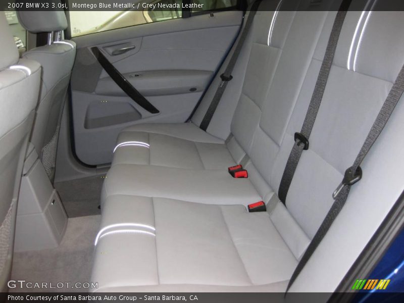 Montego Blue Metallic / Grey Nevada Leather 2007 BMW X3 3.0si