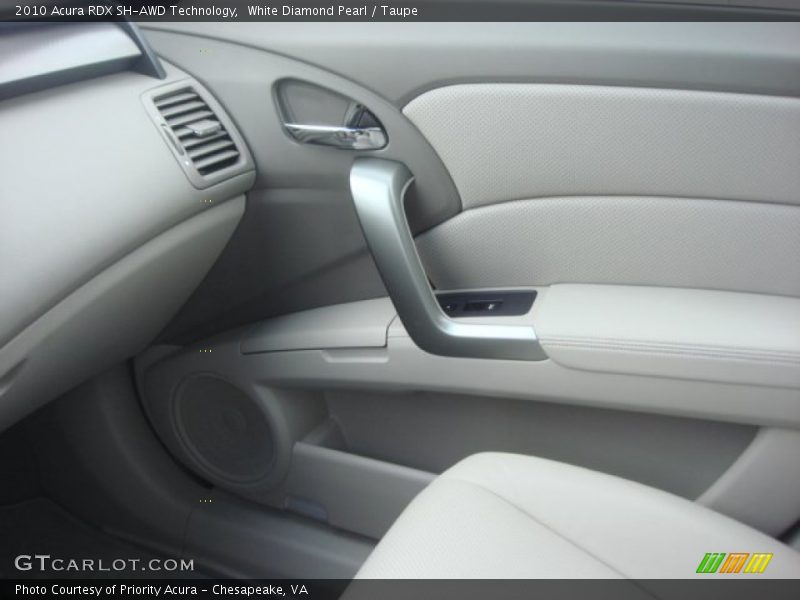 White Diamond Pearl / Taupe 2010 Acura RDX SH-AWD Technology
