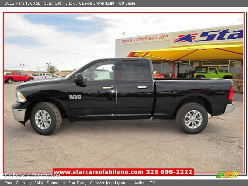 Black / Canyon Brown/Light Frost Beige 2013 Ram 1500 SLT Quad Cab