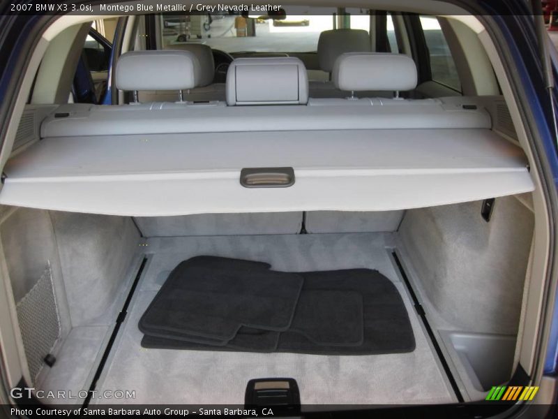 Montego Blue Metallic / Grey Nevada Leather 2007 BMW X3 3.0si