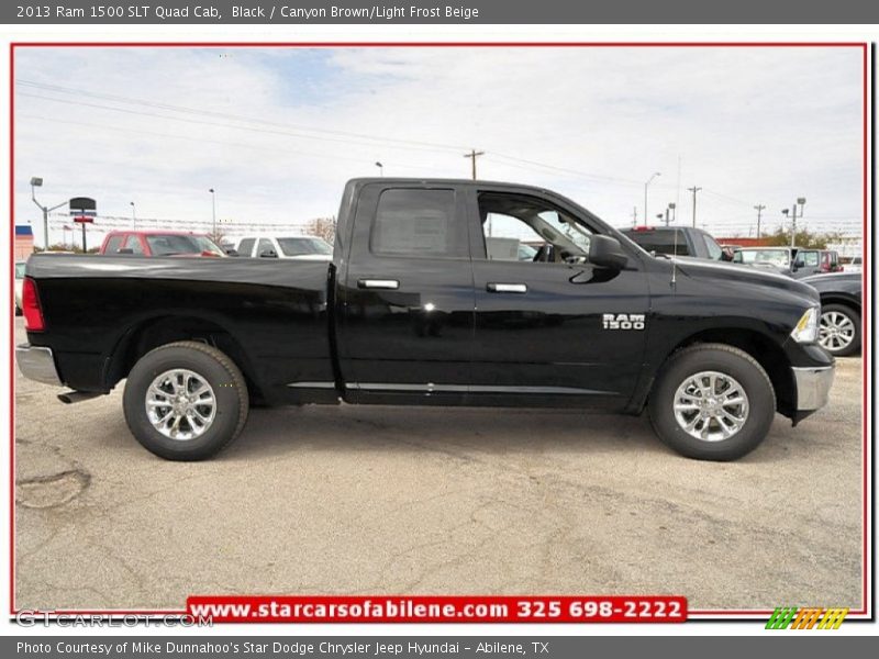Black / Canyon Brown/Light Frost Beige 2013 Ram 1500 SLT Quad Cab