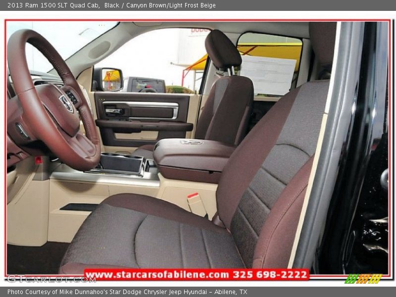 Black / Canyon Brown/Light Frost Beige 2013 Ram 1500 SLT Quad Cab