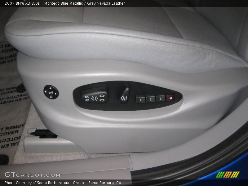 Montego Blue Metallic / Grey Nevada Leather 2007 BMW X3 3.0si