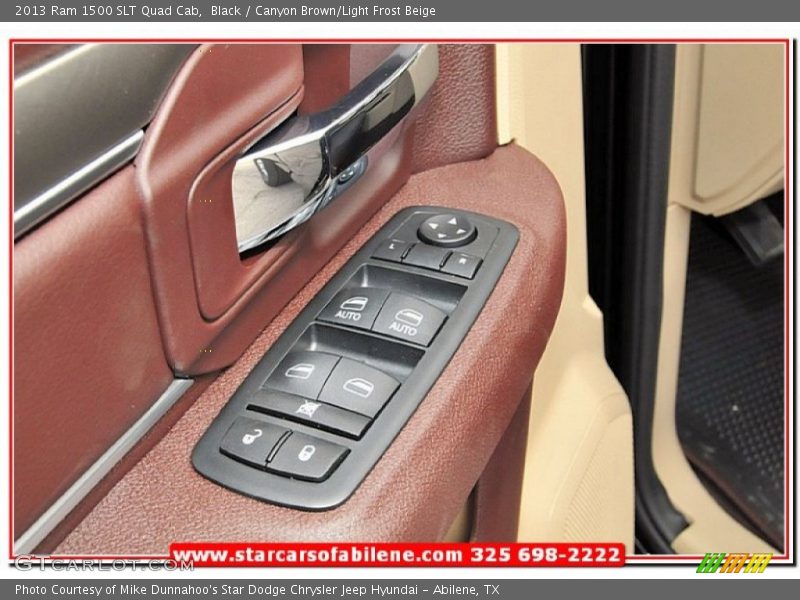 Black / Canyon Brown/Light Frost Beige 2013 Ram 1500 SLT Quad Cab