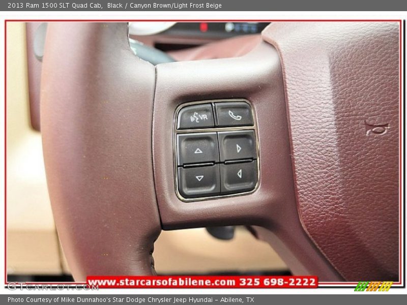 Black / Canyon Brown/Light Frost Beige 2013 Ram 1500 SLT Quad Cab