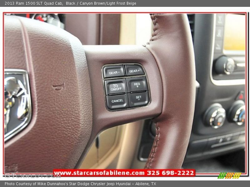 Black / Canyon Brown/Light Frost Beige 2013 Ram 1500 SLT Quad Cab
