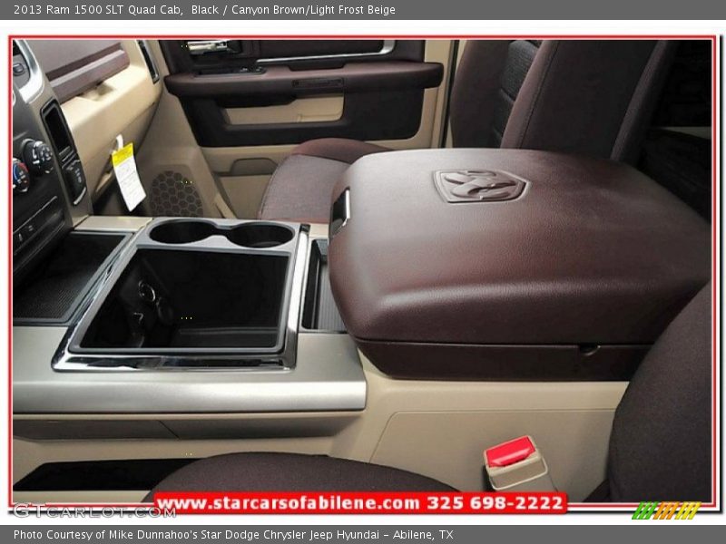 Black / Canyon Brown/Light Frost Beige 2013 Ram 1500 SLT Quad Cab