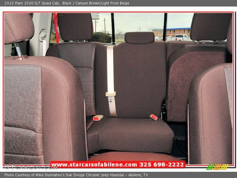 Black / Canyon Brown/Light Frost Beige 2013 Ram 1500 SLT Quad Cab
