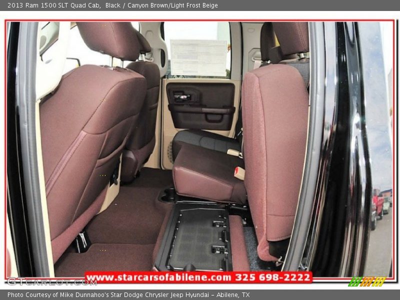 Black / Canyon Brown/Light Frost Beige 2013 Ram 1500 SLT Quad Cab