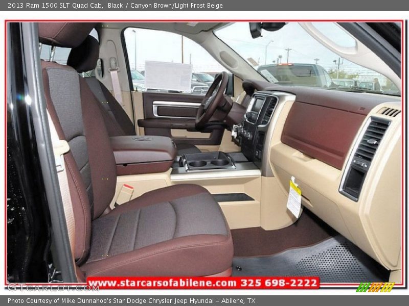 Black / Canyon Brown/Light Frost Beige 2013 Ram 1500 SLT Quad Cab