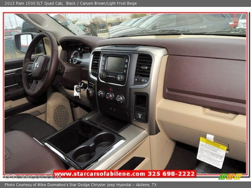 Black / Canyon Brown/Light Frost Beige 2013 Ram 1500 SLT Quad Cab