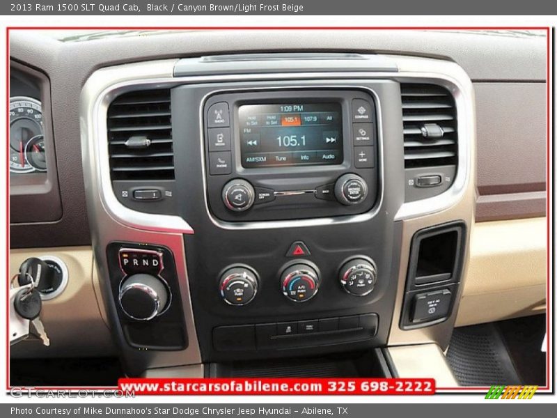 Black / Canyon Brown/Light Frost Beige 2013 Ram 1500 SLT Quad Cab
