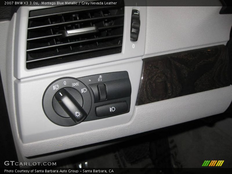 Montego Blue Metallic / Grey Nevada Leather 2007 BMW X3 3.0si