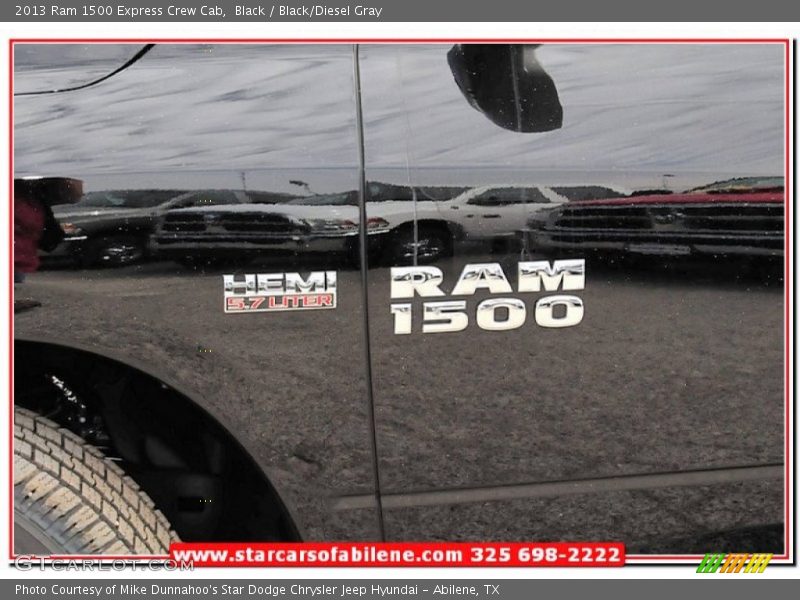 Black / Black/Diesel Gray 2013 Ram 1500 Express Crew Cab