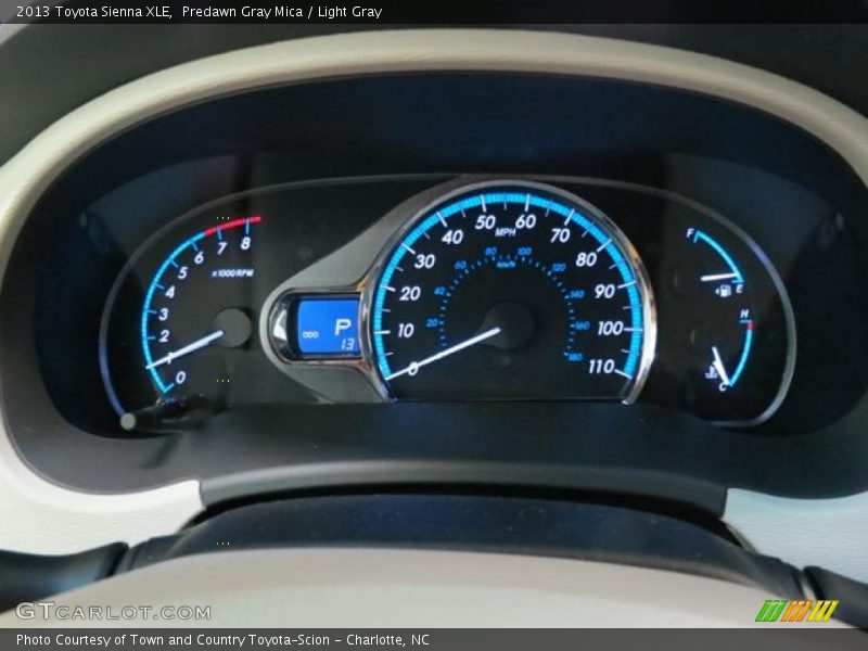 Predawn Gray Mica / Light Gray 2013 Toyota Sienna XLE