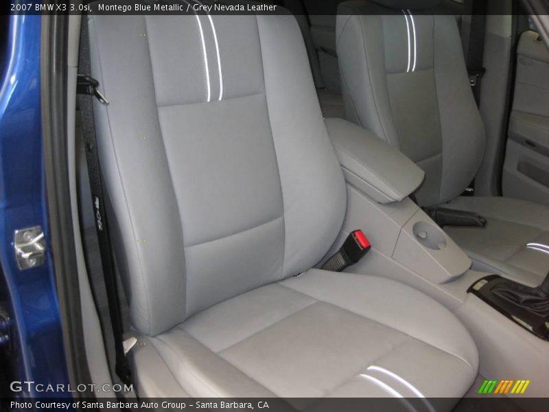 Montego Blue Metallic / Grey Nevada Leather 2007 BMW X3 3.0si