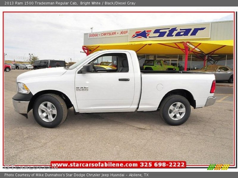 Bright White / Black/Diesel Gray 2013 Ram 1500 Tradesman Regular Cab