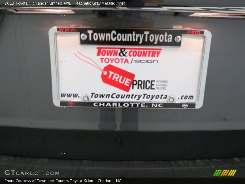 Magnetic Gray Metallic / Ash 2013 Toyota Highlander Limited 4WD