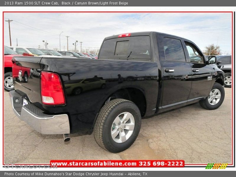 Black / Canyon Brown/Light Frost Beige 2013 Ram 1500 SLT Crew Cab