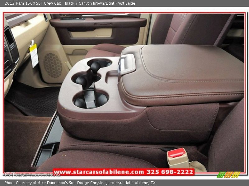 Black / Canyon Brown/Light Frost Beige 2013 Ram 1500 SLT Crew Cab