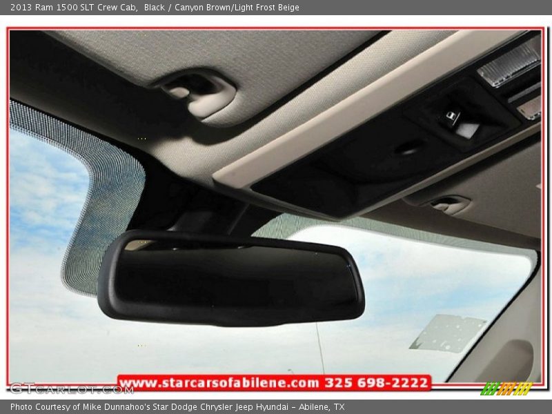 Black / Canyon Brown/Light Frost Beige 2013 Ram 1500 SLT Crew Cab
