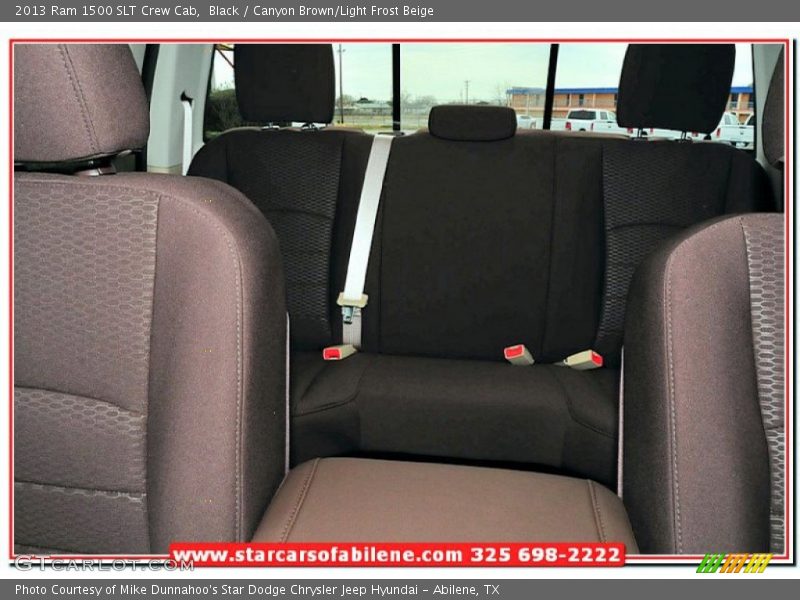 Black / Canyon Brown/Light Frost Beige 2013 Ram 1500 SLT Crew Cab