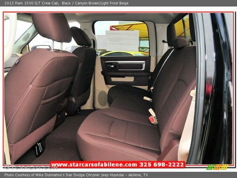 Black / Canyon Brown/Light Frost Beige 2013 Ram 1500 SLT Crew Cab