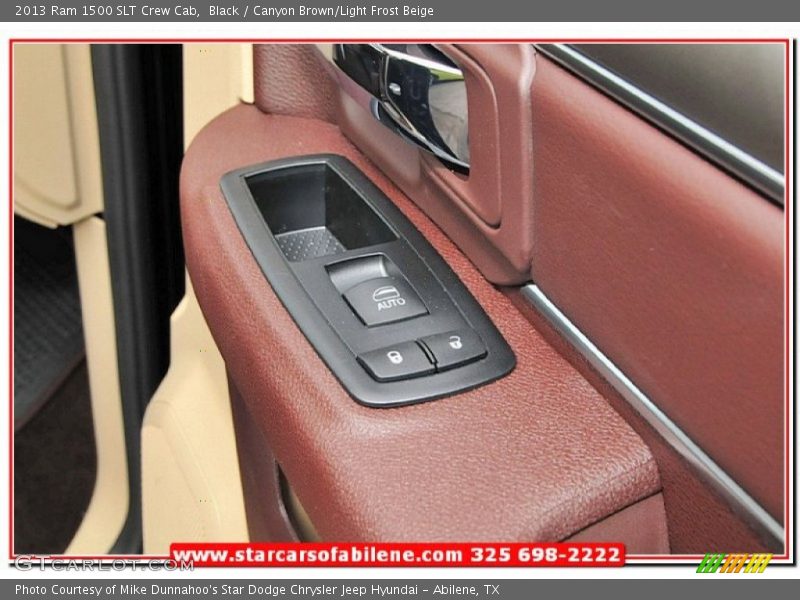 Black / Canyon Brown/Light Frost Beige 2013 Ram 1500 SLT Crew Cab