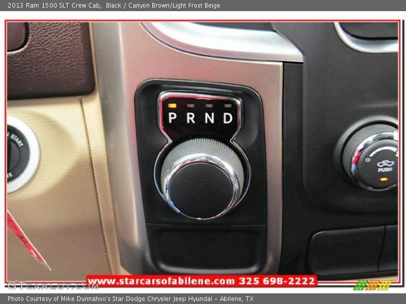 Black / Canyon Brown/Light Frost Beige 2013 Ram 1500 SLT Crew Cab